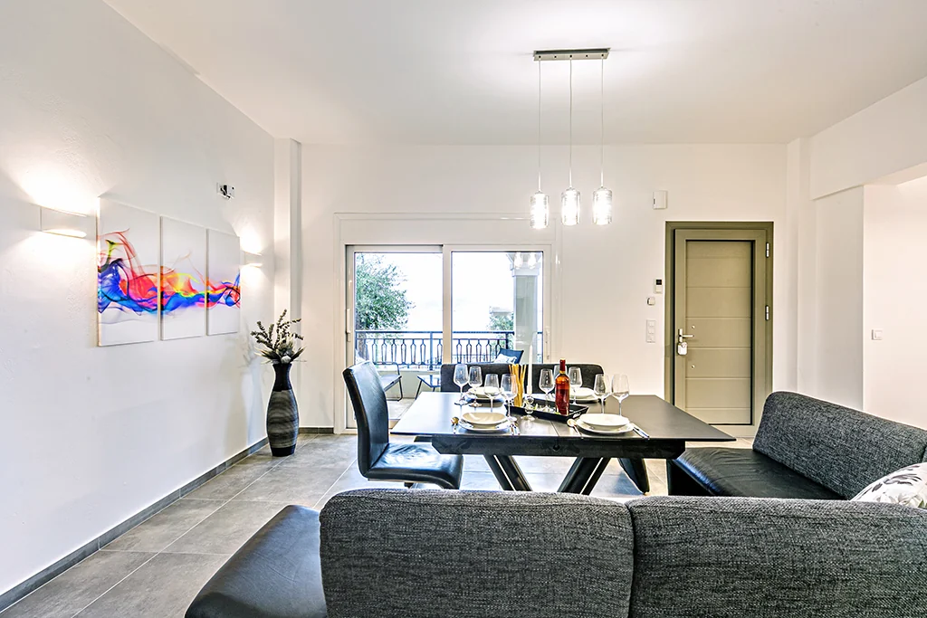 Aurora Luxury Apartment Korfu – Außenansicht Meerblick